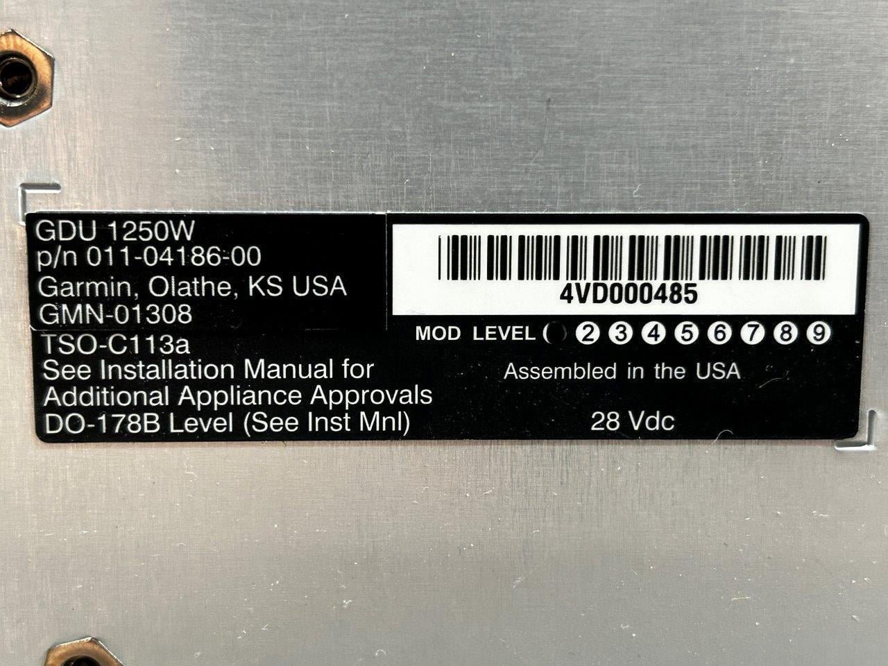 Garmin GDU1250W Multi-Function Primary Flight Display with Mod - Image 9