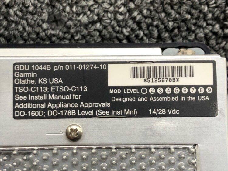 Garmin GDU 1044B Display Unit W/ Card (14-28V) - Image 7