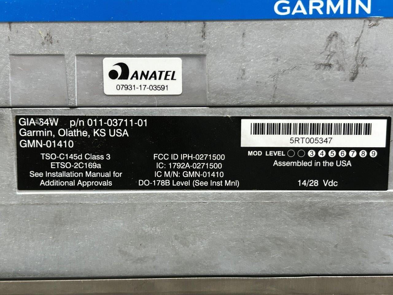 Garmin GIA64W Integrated Avionics Unit with Mods and Tray (14-28V) - Image 4