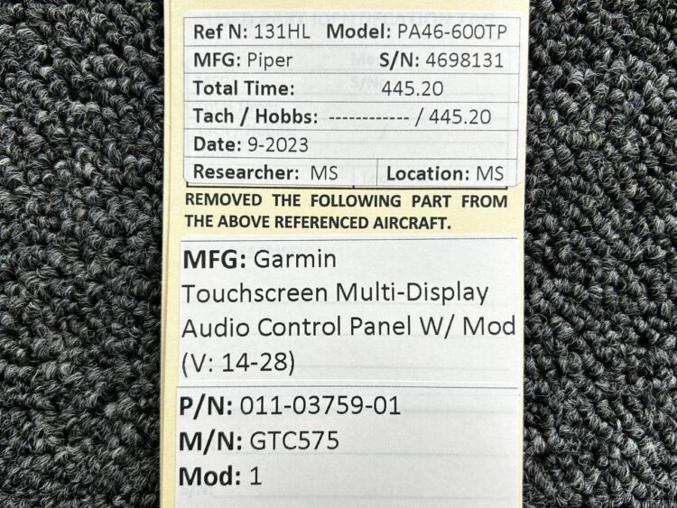 Garmin GTC575 Touchscreen Multi-Display Audio Control Panel - Image 9