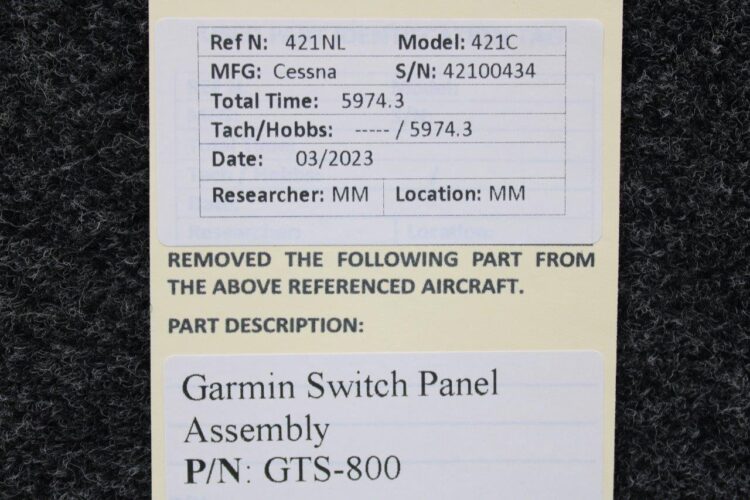 Garmin GTS-800 Switch Panel Assembly - Image 6