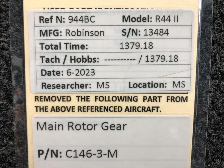 R44II Internal Main-Rotor Gear (C146-3-M Robinson) - Image 10