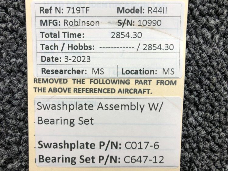 Robinson R44II Swashplate Assembly with Bearing Set - Image 8