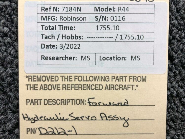 Robinson R44 Hydraulic Servo (D212-1) - Image 5
